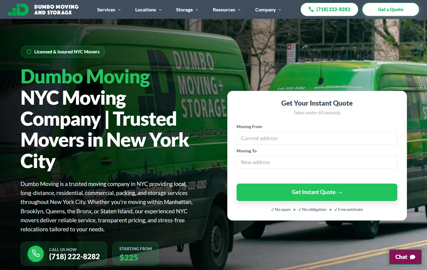 Dumbo Moving website